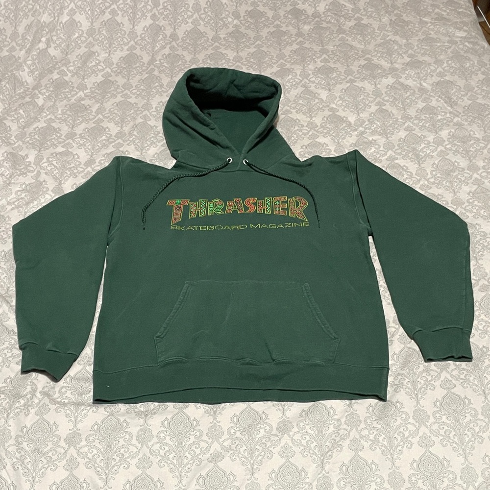 Thrasher Dark Green Skate Hoodie